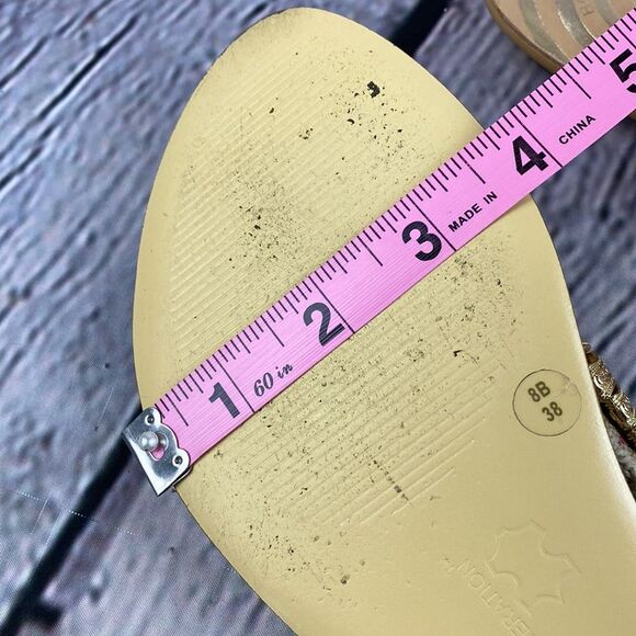 BCBGeneration Sandals Metallic‎ Gold and Tan Sandals Women's Size 8 - Picture 7 of 14